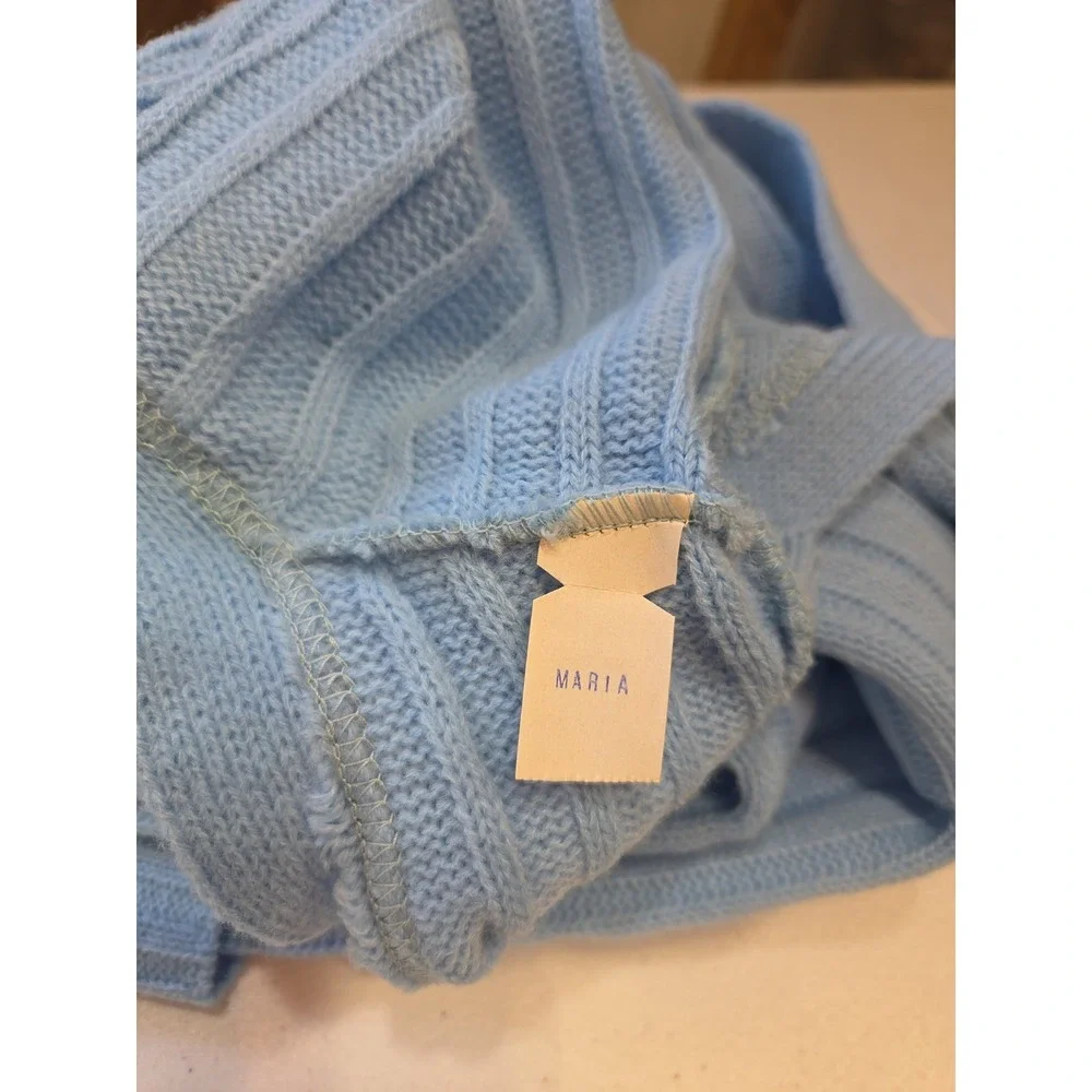 Vintage Deadstock‎ Mademoiselle Knitwear Blue Acrylic Button Front Vest